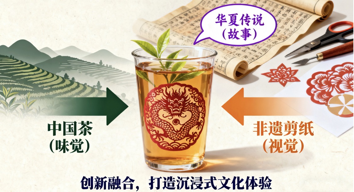 茶 × 剪纸 × 故事三元素融合